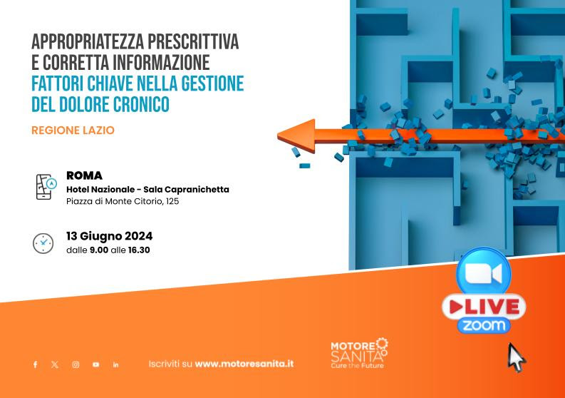 Gestire il dolore cronico, domani l’evento di Motore Sanità con focus sul Lazio